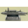 6-1/2"x2-1/4"x3" C.S.S. David Confederate Torpedo Boat Metal Monument